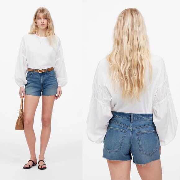 NWT ✨ Madewell Perfect Vintage Short in Lockeford distressed wash, size 29 - Picture 1 of 9